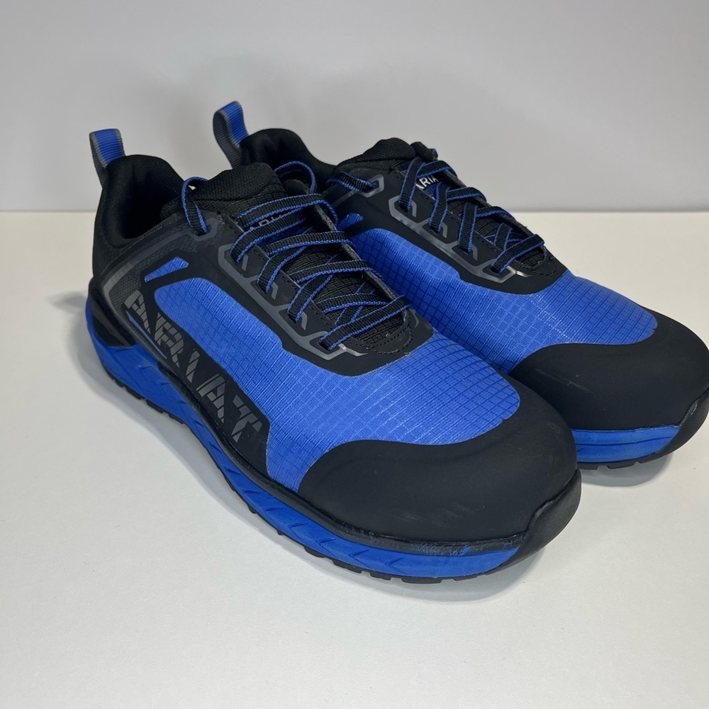 Ariat Men's Outpace Composite Toe Safety Shoe Size 8 Black & Royal Blue